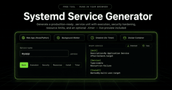 Systemd Service Generator - Unit File & Timer | CtrlOps